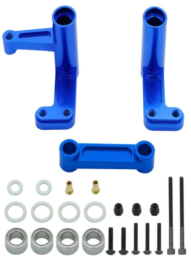GLOBACT قطع غيار وصلة التوجيه المصنوعة من الألومنيوم من GLOBACT لسيارات Slash 2WD بمقياس 1/10 Rustler Bandit Ford F-150 2WD مع محامل كروية، بديل للقطعة رقم 3743 (أزرق). - Image 5